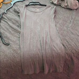 gray fitted mini dress